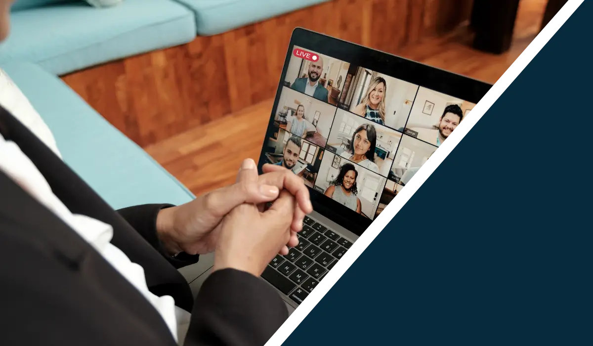 virtual town halls with candidate answering questions